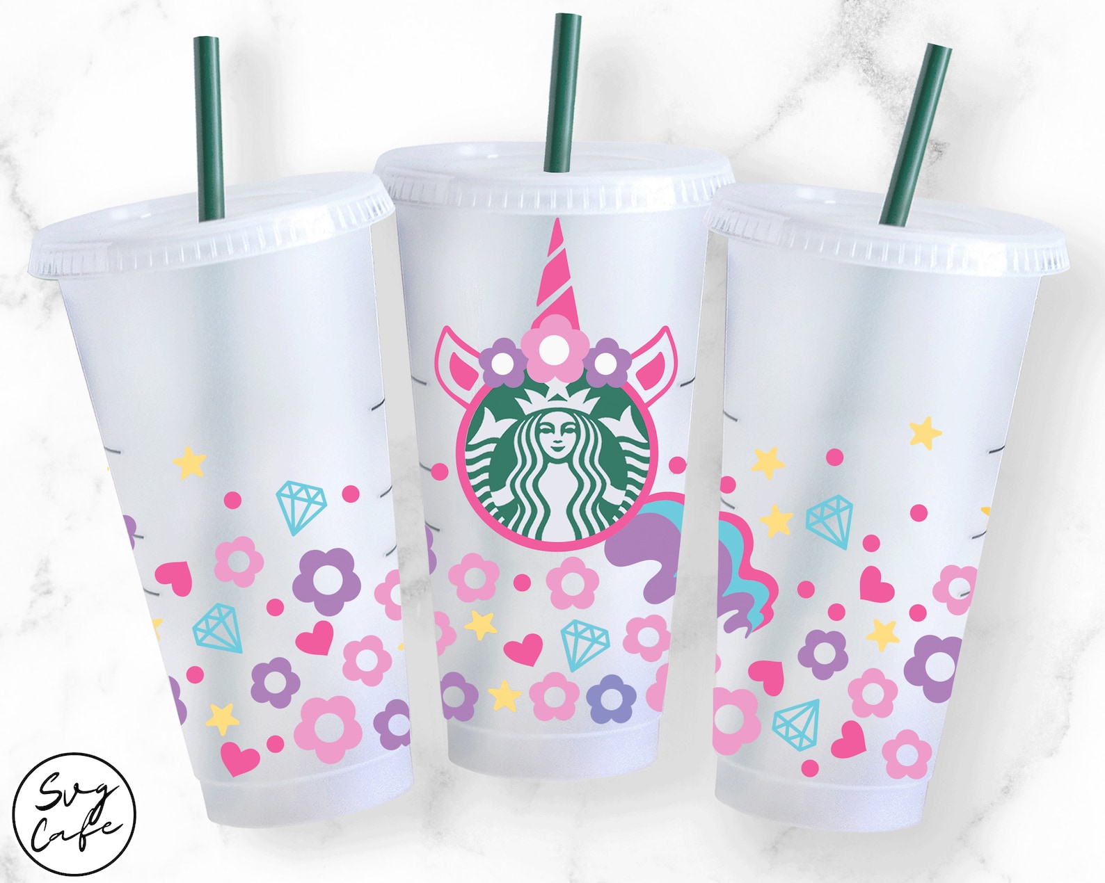 24oz Venti Cold Cup Unicorn for Starbucks Cup