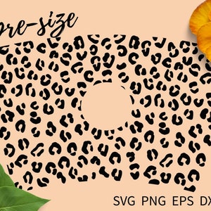 24oz Venti Cold Cup Animal print Cheetah Leopard Natychmiastowe pobieranie, Starbucks full Wrap Svg Png Eps Pliki dla Cricut i innych e-cutterów