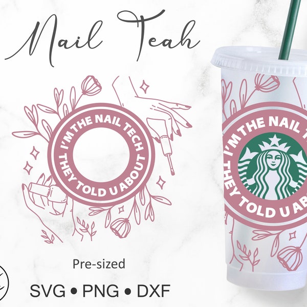 I'm The Nail Tech They Told You About Svg for Starbucks Venti Cold Cup 24 oz.