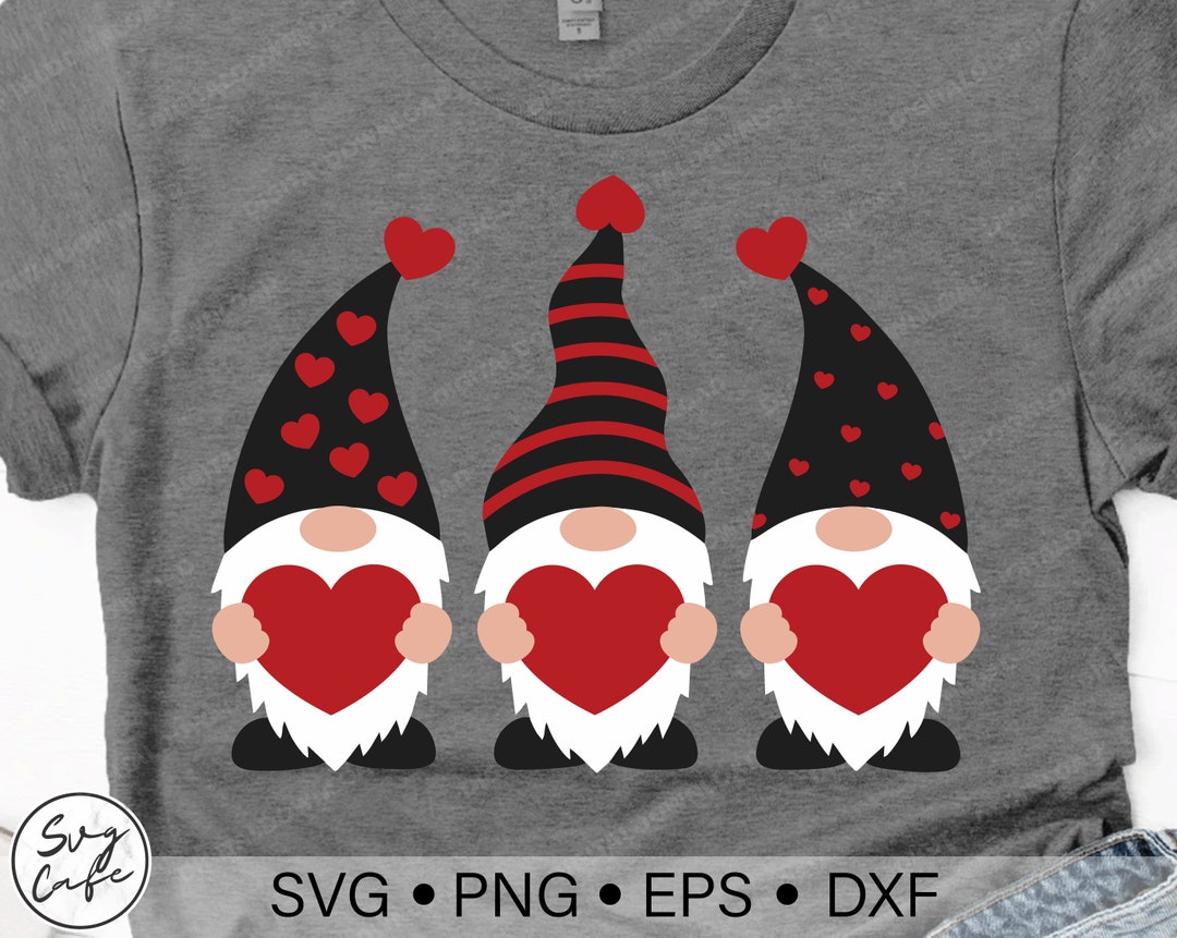 Valentine's Day Svg Gnome Svg Love Heart Svg Png Dxf - Etsy