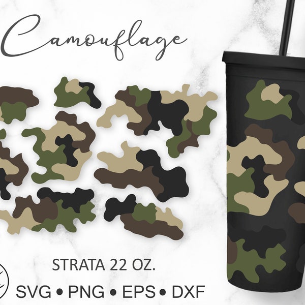 Military Camouflage Seamless Pattern Svg Strata 22 oz.