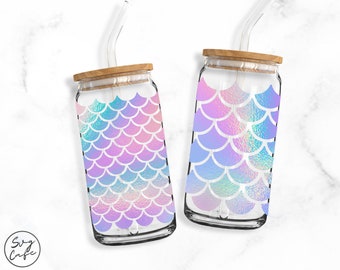 Mermaid Scales Bundle • 20oz Glass Can Cut Files, Svg Dxf Png Files Digital Download