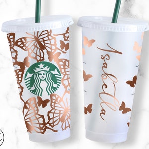 24oz Venti Cold Cup Butterflies Design for Starbucks Cup Svg Png Eps Dxf File Digital Download