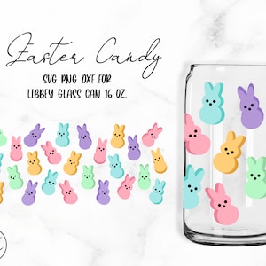 Easter Candy • 16oz Glass Can Cutfile, Svg Dxf Png Files Digital Download