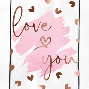 Love You 16oz Glass Can Cutfile, Svg Dxf Png Files Digital Download ...