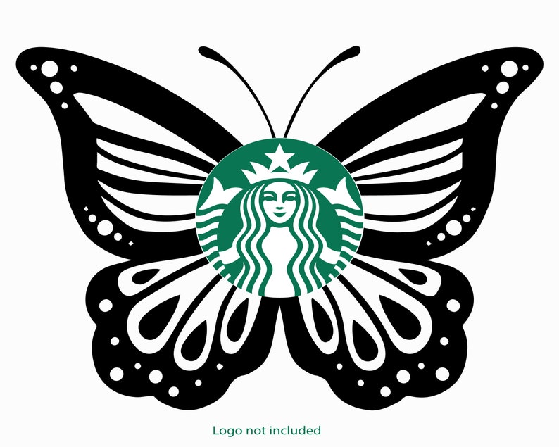 Sunflower butterfly svg cut file set in svg,eps,dxf,and png,for starbuck......