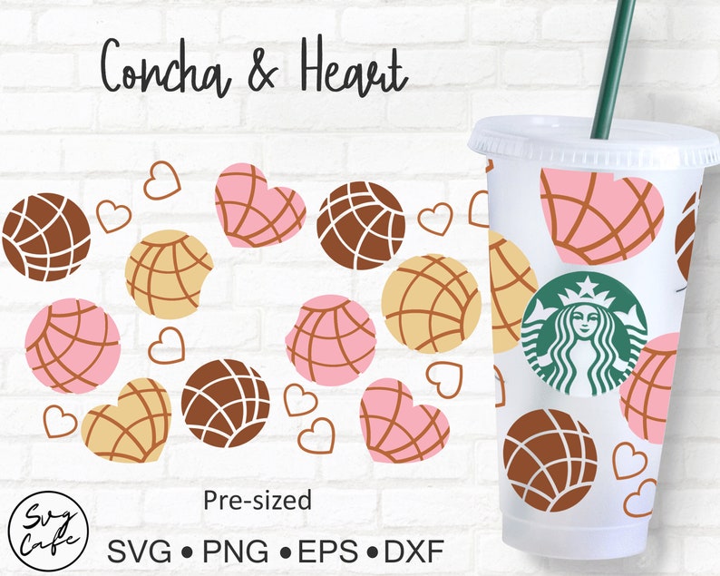 Concha Svg Maxican Sweet Bread Svg for Venti Cold Cup 24 ...