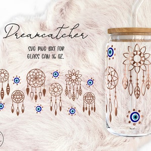 Dreamcatchers • 16oz Glass Can Cut File, Svg Dxf Png File Digital Download