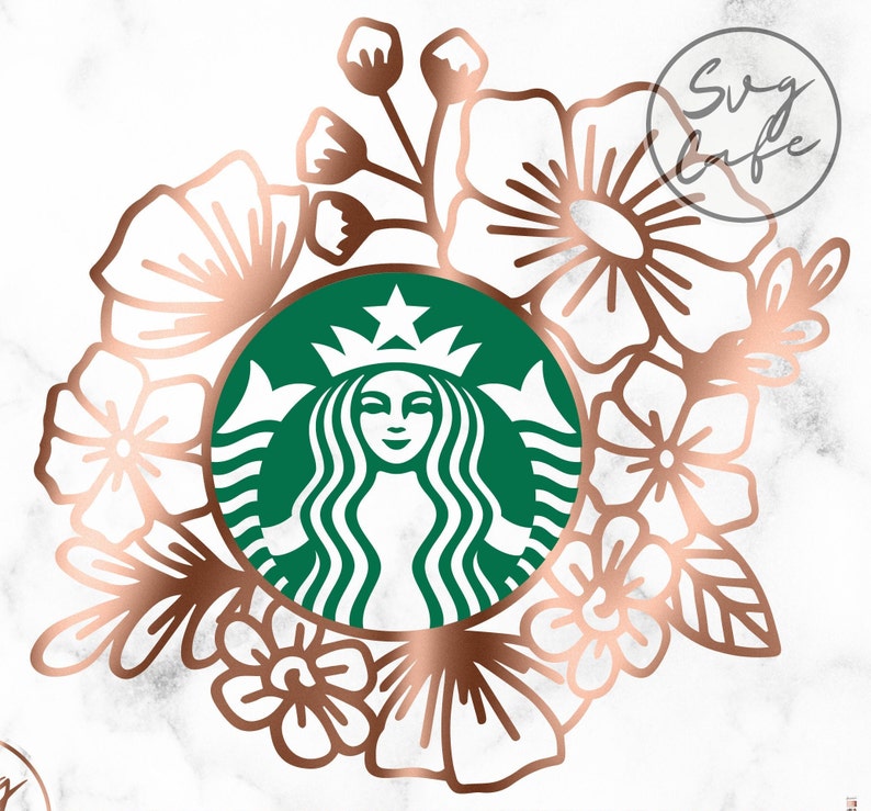 Download Flower Wreath Cold Cup Svg Starbuck Full Wrap Svg Flower ...