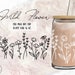 Wild Flowers • 16oz Glass Can Cutfile, Svg Dxf Png Files Digital Download