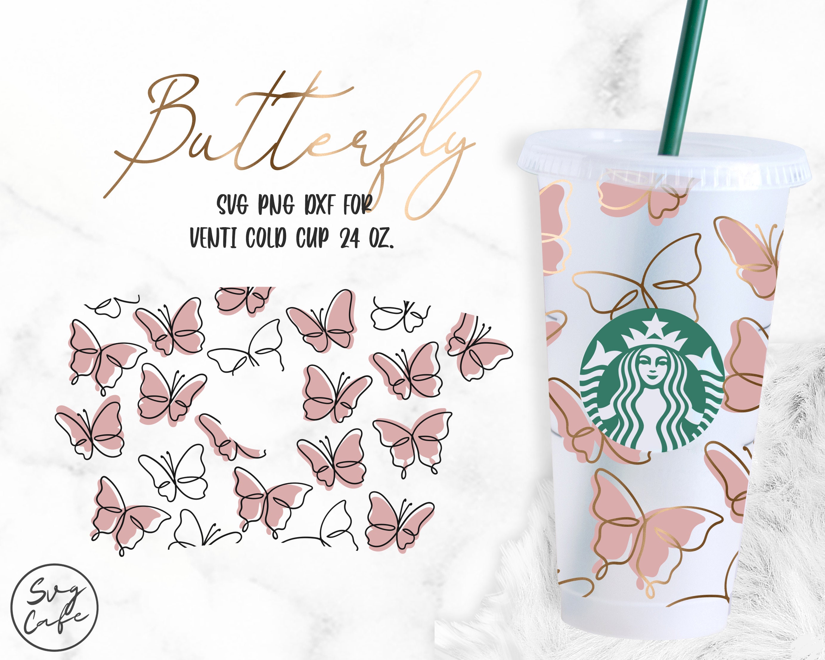 Starbucks Summer Cold Cup Reflective Butterflies LV Print,  in 2020, Personalized starbucks