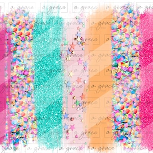 Brush stroke set sublimation PNG, Paint stroke background sublimation file, Confetti PNG design, Sublimation design, Digital download