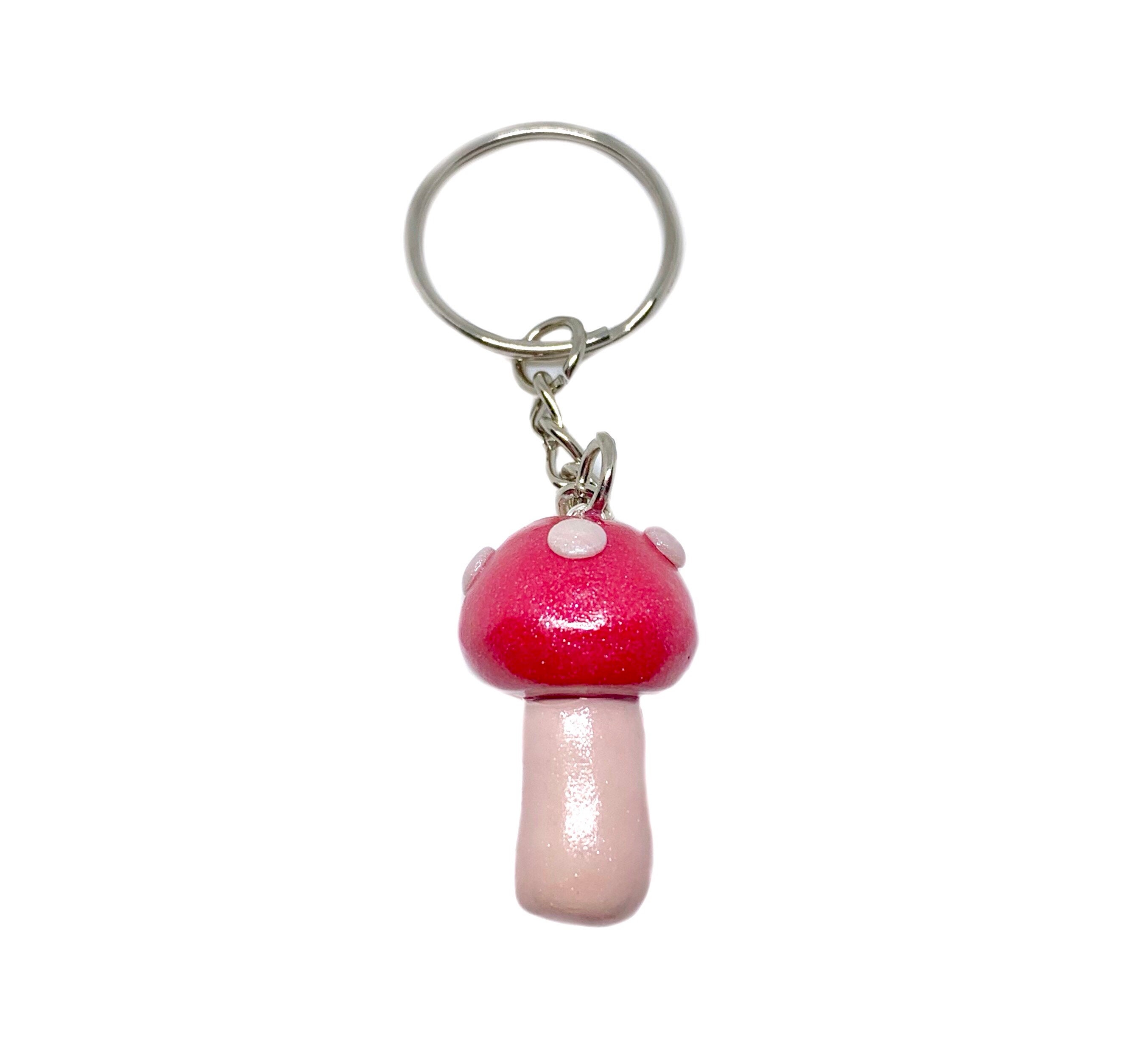 Mushroom keychain or necklace cute accessories cute charms Etsy