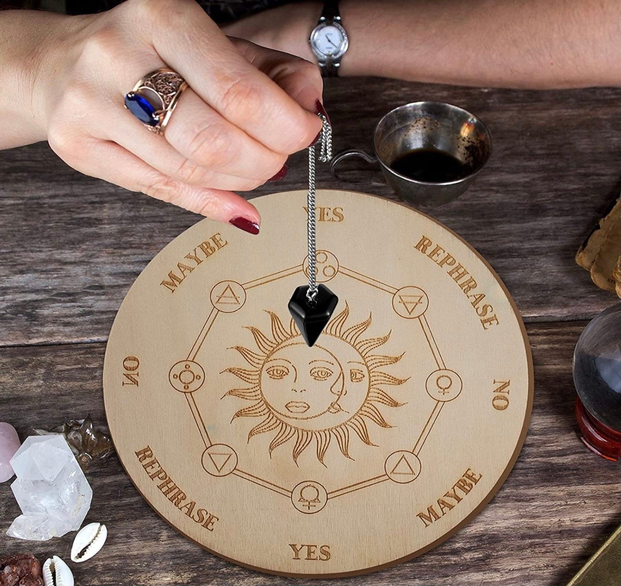 Pendulum Board Divination Dowsing Metaphysical Message Etsy