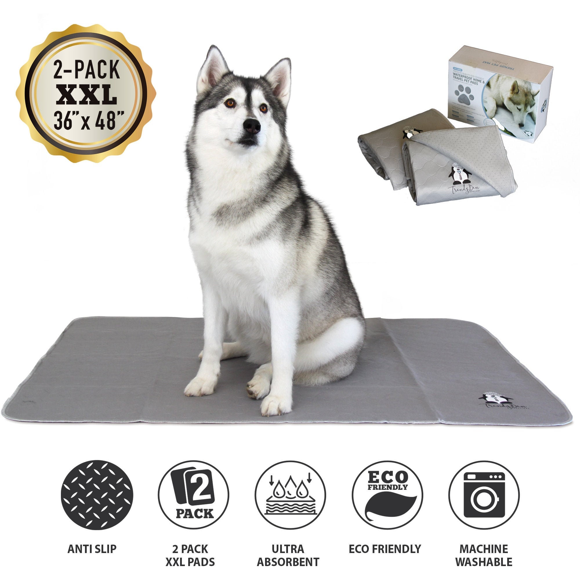 Dog Training Pad Washable Pet Pee Mat Super Absorbent Non-Slip Puppy C