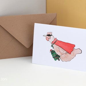 Weihnachtskarte - Hilda das Superhuhn rettet Weihnachten
