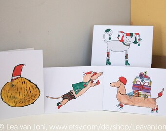 Set of 4 Christmas Cards