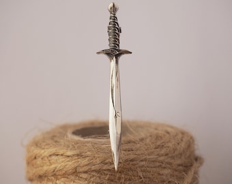 Sting Sword Silver Lapel Pin