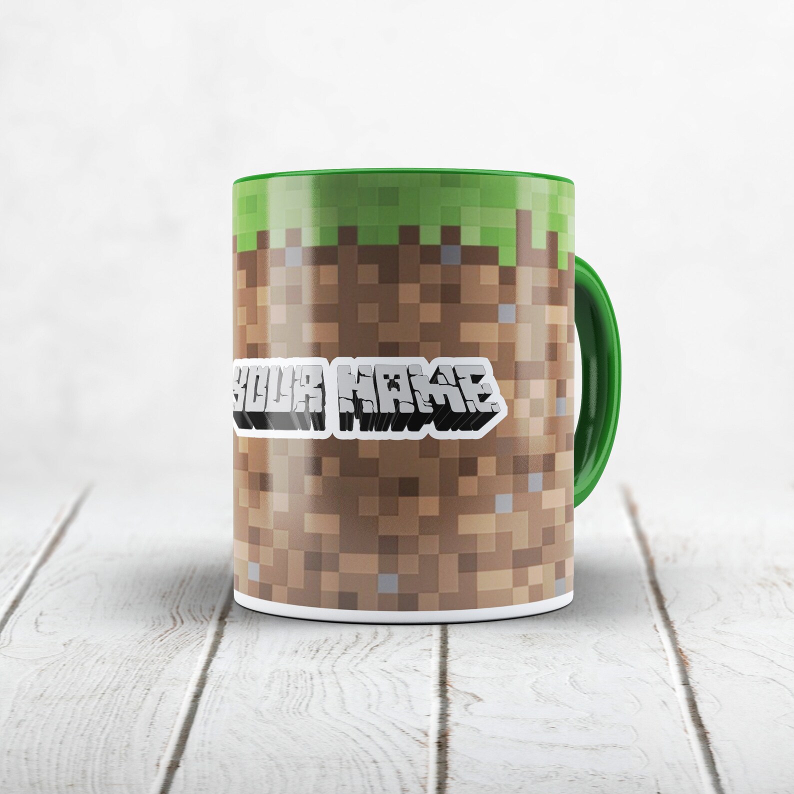 Personalized mug for Minecraft fans. Gaming Mug with Color Etsy