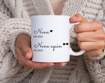 Personalized Nana Coffee Mug, Pregnancy Announcement Gift