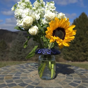 Blumen Frosch für Einmachglas | Blumen Frosch Muster Vase Einsatz | Einmachglas Fresh Flower Arranger | Einzigartiger Blumenfrosch für Blumensträuße | 3D Gedruckt