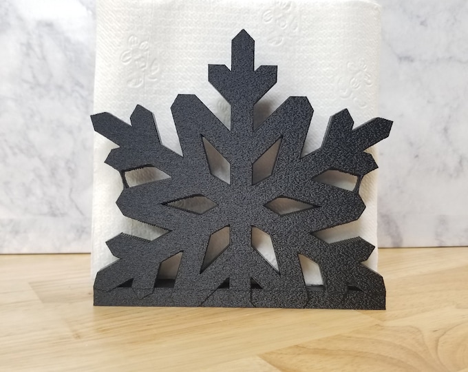 Napkin holder snowflake shape gold main image 0
