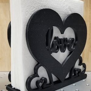 Love Hearts Serviettenhalter - Große Serviettenständer für Valentinstag Romantisches Geschenk Dekor Boho Tuch Serviettenring Spender Love