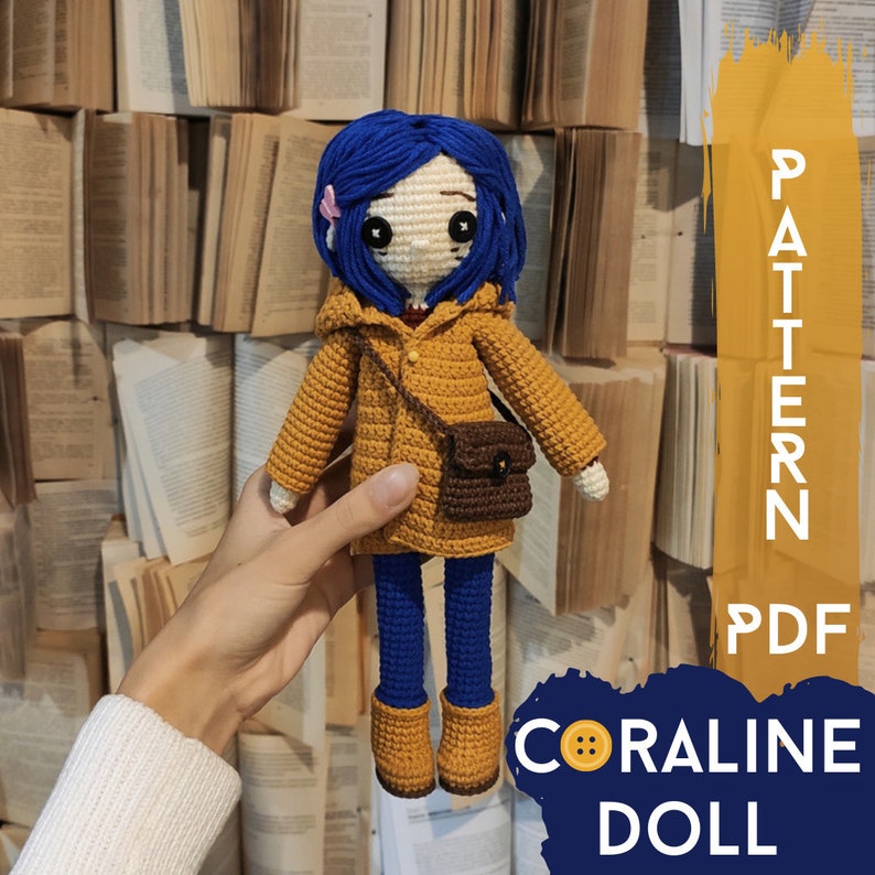 Crochet Coraline Coraline doll Coraline pattern crochet Etsy