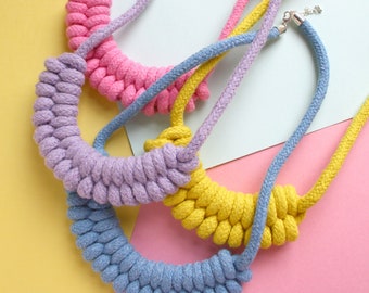 Macrame Necklace Kit - Craft Kit for Adults -DIY Rope Necklace Kit