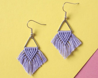 Macrame Earrings Kit - Craft Kit - Macrame Jewellery Kit- Fringe Benefits Earrings