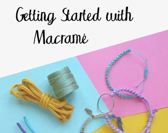 Primeiros passos com Macrame - Aprenda nós básicos de Macrame - Download digital - Padrão Macrame