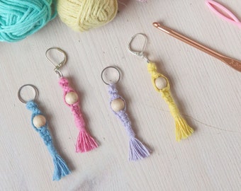 Macrame Stitch Marker Kit - DIY Stitch Markers - Colourful Stitch Marker Kit