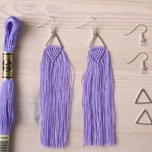 Macrame Earrings Kit Craft Kit Macrame Jewellery Kit Fringe Benefits Earrings image 8