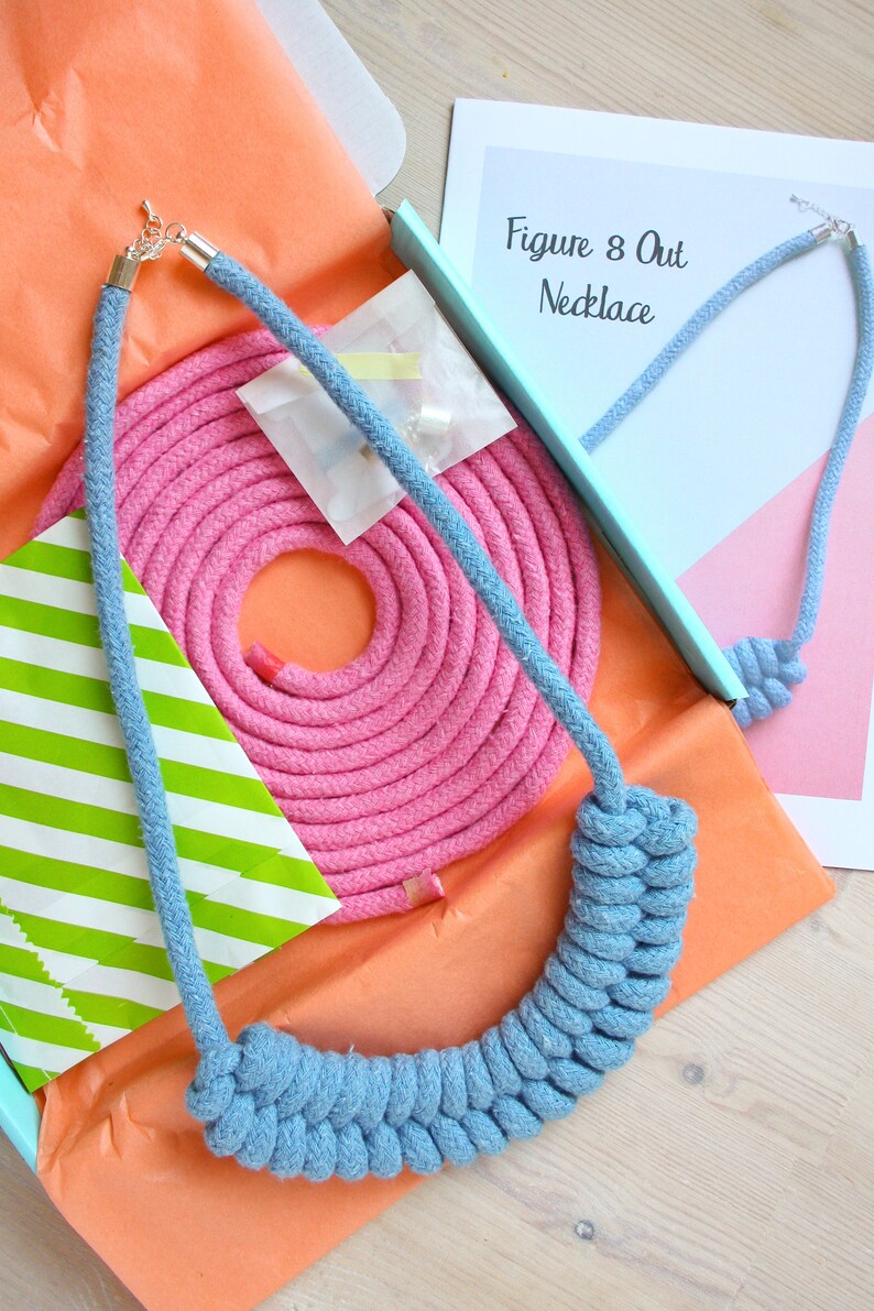 Macrame Necklace Kit Craft Kit for Adults DIY Rope Necklace Kit Etsy