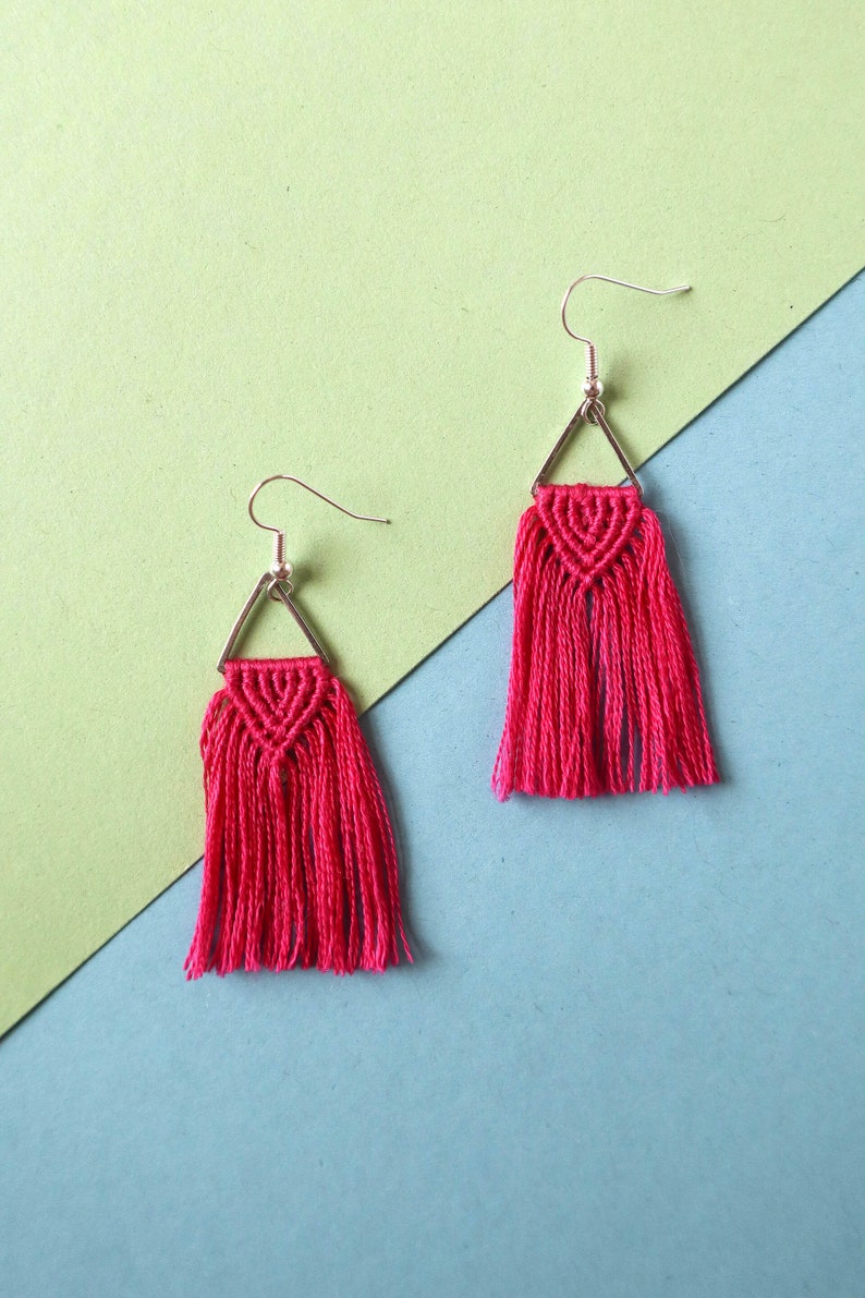 Macrame Earrings Kit Craft Kit Macrame Jewellery Kit Fringe Benefits Earrings image 4