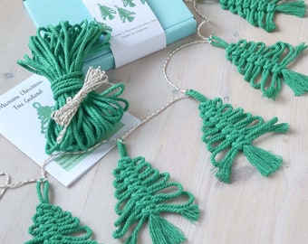 Christmas Tree Macrame Kit - Macrame Garland Kit - Craft Kit for Adults - Christmas Macrame Kit
