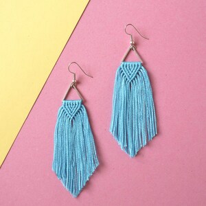 Macrame Earrings Kit Craft Kit Macrame Jewellery Kit Fringe Benefits Earrings image 2