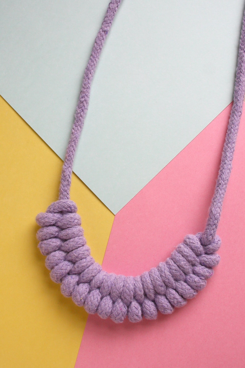 Macrame Necklace Kit Craft Kit for Adults DIY Rope Necklace Kit Etsy