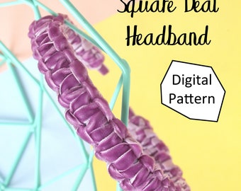 Padrão de faixa de cabeça de macramê, tutorial de faixa de cabeça com nó, faixa de macramê Alice DIY