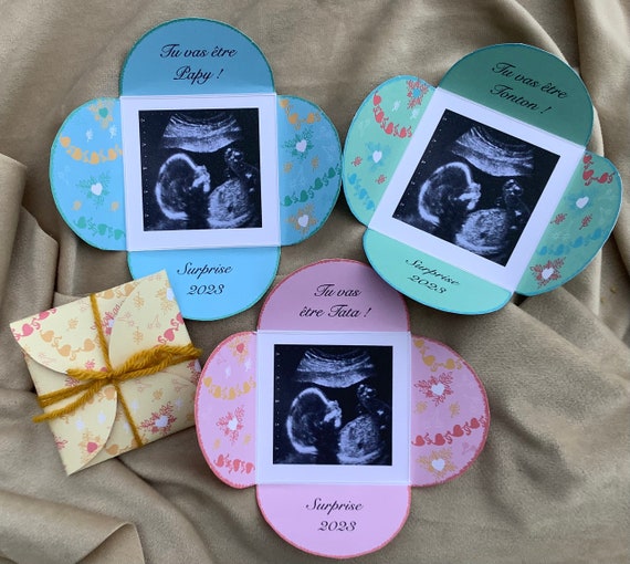Annonce Grossesse Originale – Pochette Surprise avec Photo ou Écho