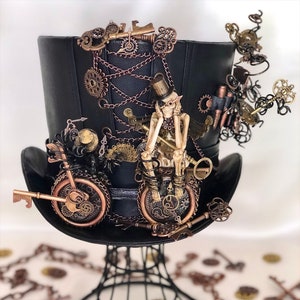 Steampunk-hoge hoed, herenhoed
