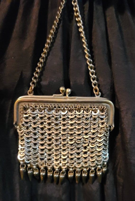 Antique German Silver Mesh Coin Purse