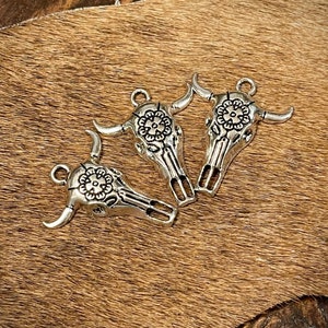 Bull Skull Charm | Western Charm | Boho Charm | Cattle Charm