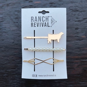 Show Heifer Hair Pin Set | Stock Show | Cattle Show | Show Girl | Show Heifer