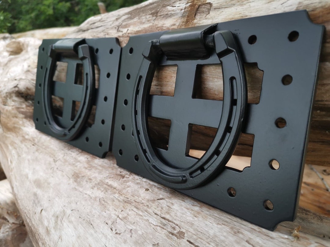 Horseshoe Handle pair Hope Chest Handle Door Knock Barn Handle Hand