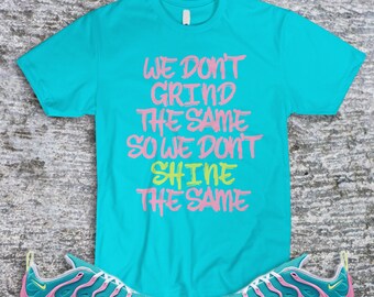 teal and pink nike shirt
