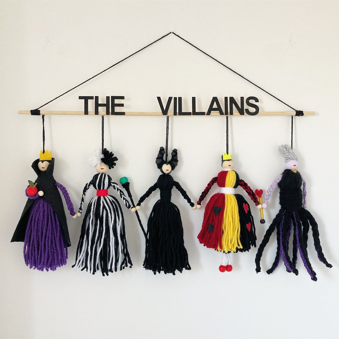 Disney Villains wall hanging Etsy