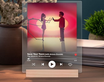 Custom Song Acrylic Plaque: Personalized Music Art with QR Code