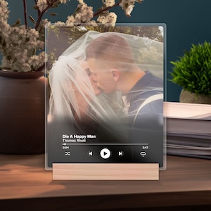 Custom Acrylic Song Plaque with QR Code: Personalized Music Gift