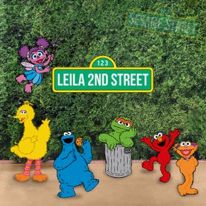 Sesame Street Character Foam Board Cutouts | 12&quot;–24&quot; Party Decorations | Elmo, Big Bird, Cookie Monster, & More | Birthday Party Decor
